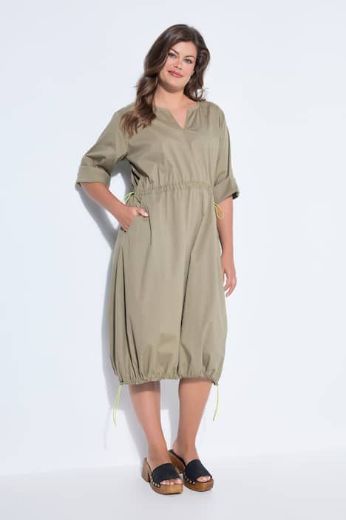 Moda za polnejše Haljina kratkih rukava s vezicom plus velikost, xxl, Ulla Popken in Johann Popken (JP1880)