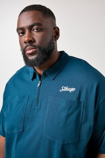 Moda za polnejše Majica polo kratkih rukava s patentom plus velikost, xxl, Ulla Popken in Johann Popken (JP1880)