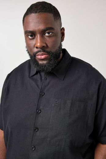 Moda za polnejše Košulja kratkih rukava od lana plus velikost, xxl, Ulla Popken in Johann Popken (JP1880)