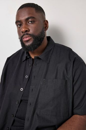 Moda za polnejše Košulja kratkih rukava od lana plus velikost, xxl, Ulla Popken in Johann Popken (JP1880)