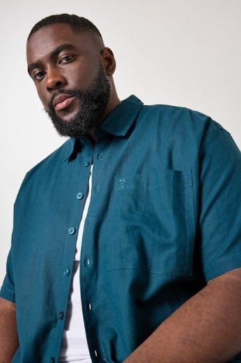 Moda za polnejše Košulja kratkih rukava od lana plus velikost, xxl, Ulla Popken in Johann Popken (JP1880)