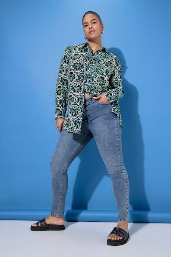 Moda za polnejše Hlače dugih uskih nogavica traper plus velikost, xxl, Ulla Popken in Johann Popken (JP1880)