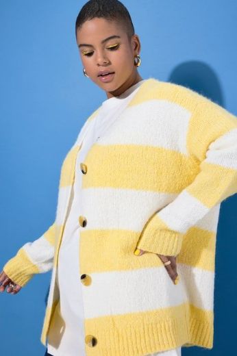 Moda za polnejše Kardigan dugih rukava na gumbe plus velikost, xxl, Ulla Popken in Johann Popken (JP1880)