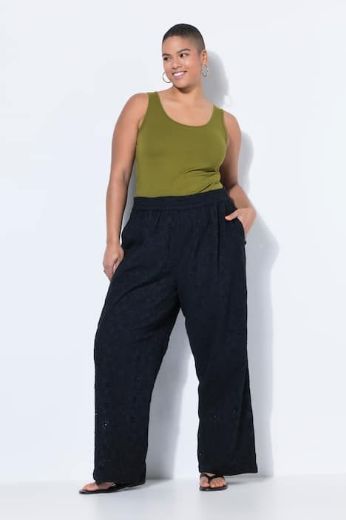 Moda za polnejše Hlače dugih nogavica šireg kroja elastičnog struka plus velikost, xxl, Ulla Popken in Johann Popken (JP1880)