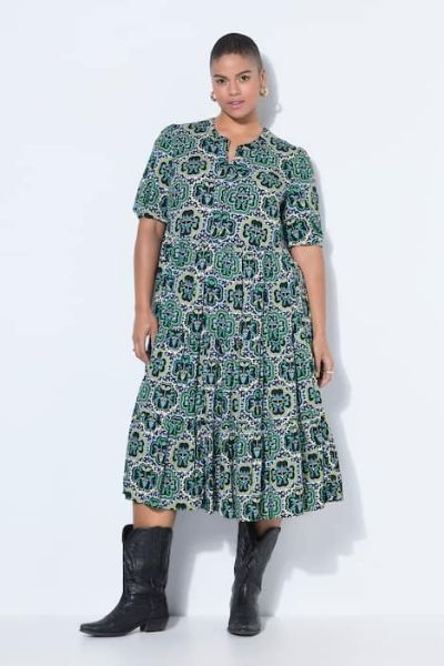 Slika Haljina maxi kratkih rukava A kroja