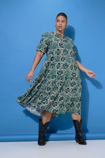 Moda za polnejše Haljina maxi kratkih rukava A kroja plus velikost, xxl, Ulla Popken in Johann Popken (JP1880)