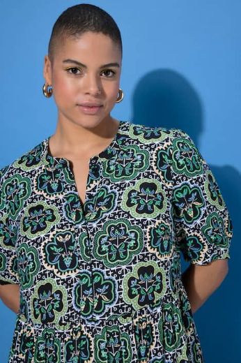 Moda za polnejše Haljina maxi kratkih rukava A kroja plus velikost, xxl, Ulla Popken in Johann Popken (JP1880)