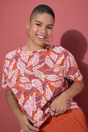 Moda za polnejše Majica kratkih rukava šireg kroja plus velikost, xxl, Ulla Popken in Johann Popken (JP1880)