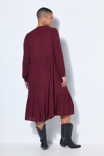 Moda za polnejše Haljina midi dugih rukava A kroja plus velikost, xxl, Ulla Popken in Johann Popken (JP1880)