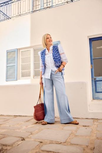 Moda za polnejše Prsluk na vezanje s cvjetnim uzorkom plus velikost, xxl, Ulla Popken in Johann Popken (JP1880)