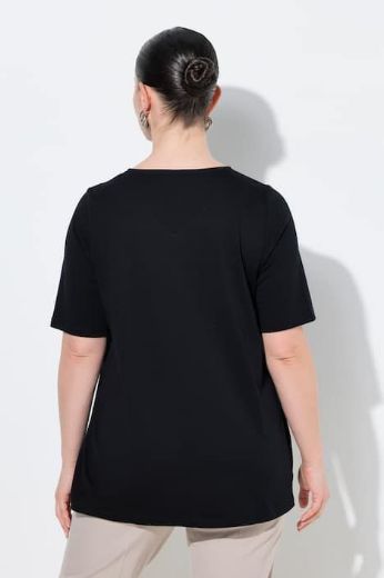 Moda za polnejše Majica kratkih rukava V izreza pamučna plus velikost, xxl, Ulla Popken in Johann Popken (JP1880)