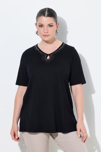 Moda za polnejše Majica kratkih rukava V izreza pamučna plus velikost, xxl, Ulla Popken in Johann Popken (JP1880)