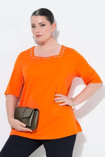 Moda za polnejše Majica kratkih rukava V izreza pamučna plus velikost, xxl, Ulla Popken in Johann Popken (JP1880)