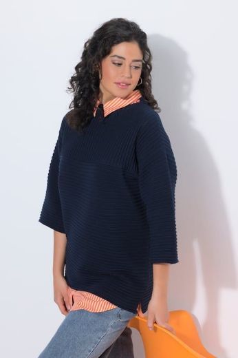 Moda za polnejše Bluza skraćeni model za slojevito oblaćenje plus velikost, xxl, Ulla Popken in Johann Popken (JP1880)