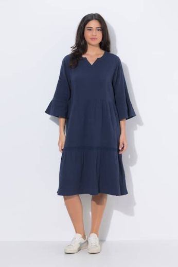 Moda za polnejše Haljina 3/4 rukava A kroja plus velikost, xxl, Ulla Popken in Johann Popken (JP1880)