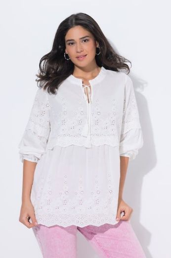 Moda za polnejše Bluza dugih rukava s uzorkom čipke plus velikost, xxl, Ulla Popken in Johann Popken (JP1880)