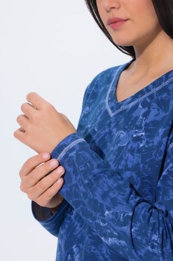 Moda za polnejše Majica dugih rukava V izrez plus velikost, xxl, Ulla Popken in Johann Popken (JP1880)