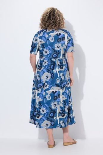 Moda za polnejše Haljina midi kratkih rukava plus velikost, xxl, Ulla Popken in Johann Popken (JP1880)