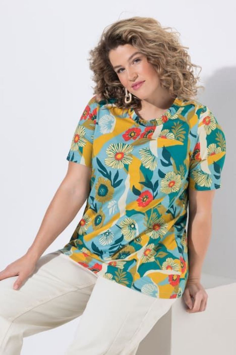 Moda za polnejše Majica kratkih rukava plus velikost, xxl, Ulla Popken in Johann Popken (JP1880)