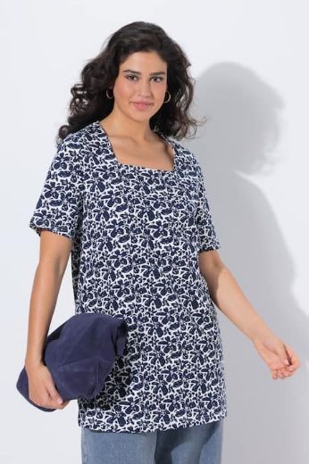 Moda za polnejše Majica kratkih rukava dužeg kroja plus velikost, xxl, Ulla Popken in Johann Popken (JP1880)