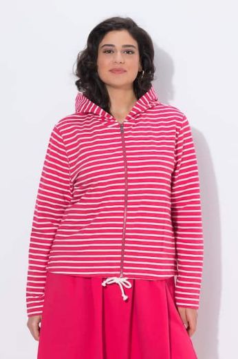 Moda za polnejše Majica dugih rukava s patentnim zatvaračem i kapuljačom plus velikost, xxl, Ulla Popken in Johann Popken (JP1880)