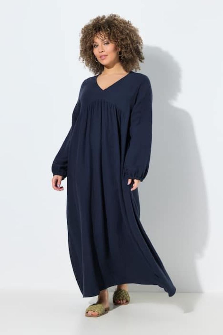 Moda za polnejše Haljina dugih rukava A kroja plus velikost, xxl, Ulla Popken in Johann Popken (JP1880)