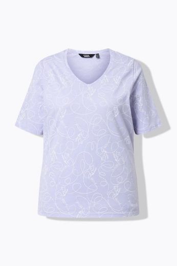 Moda za polnejše Majica kratkih rukava V izreza plus velikost, xxl, Ulla Popken in Johann Popken (JP1880)