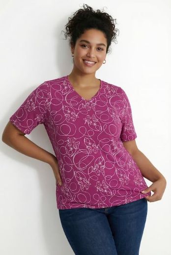 Moda za polnejše Majica kratkih rukava V izreza plus velikost, xxl, Ulla Popken in Johann Popken (JP1880)