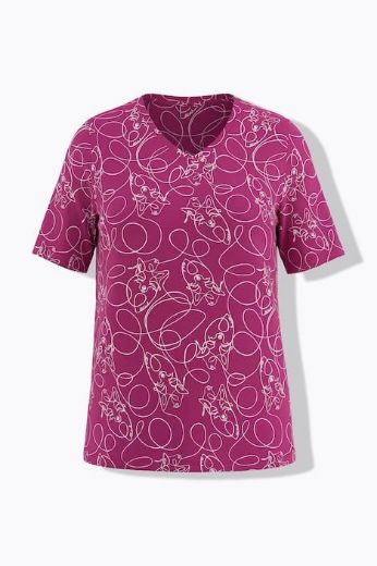 Moda za polnejše Majica kratkih rukava V izreza plus velikost, xxl, Ulla Popken in Johann Popken (JP1880)