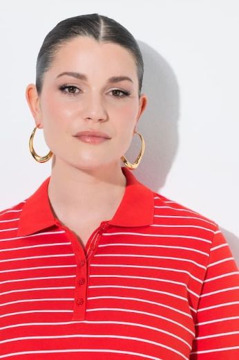 Moda za polnejše Majica kratkih rukava pamučna s kragnom plus velikost, xxl, Ulla Popken in Johann Popken (JP1880)