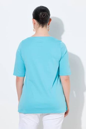 Moda za polnejše Majica kratkih rukava s ukrasima pamučna plus velikost, xxl, Ulla Popken in Johann Popken (JP1880)