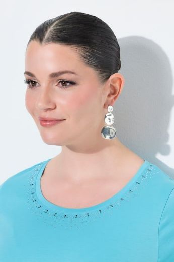 Moda za polnejše Majica kratkih rukava s ukrasima pamučna plus velikost, xxl, Ulla Popken in Johann Popken (JP1880)