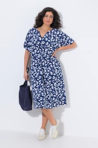 Moda za polnejše Haljina midi kratkih rukava plus velikost, xxl, Ulla Popken in Johann Popken (JP1880)