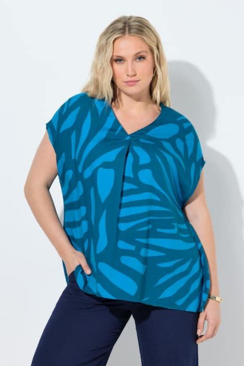 Moda za polnejše Tunika kratkih rukava šireg kroja plus velikost, xxl, Ulla Popken in Johann Popken (JP1880)