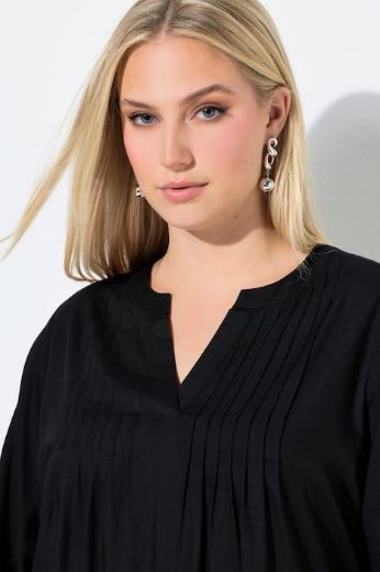 Moda za polnejše Bluza 3/4 rukavi s naborima plus velikost, xxl, Ulla Popken in Johann Popken (JP1880)