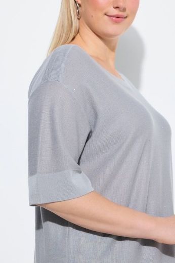 Moda za polnejše Pulover kratkih rukava šireg kroja plus velikost, xxl, Ulla Popken in Johann Popken (JP1880)