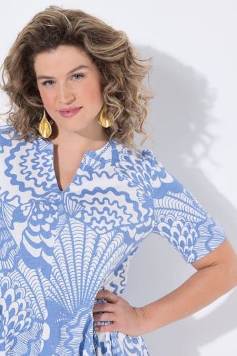 Moda za polnejše Majica kratkih rukava s izrezom plus velikost, xxl, Ulla Popken in Johann Popken (JP1880)