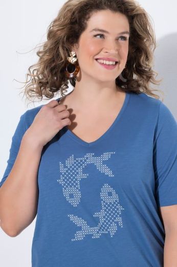 Moda za polnejše Majica kratkih rukava pamučna plus velikost, xxl, Ulla Popken in Johann Popken (JP1880)