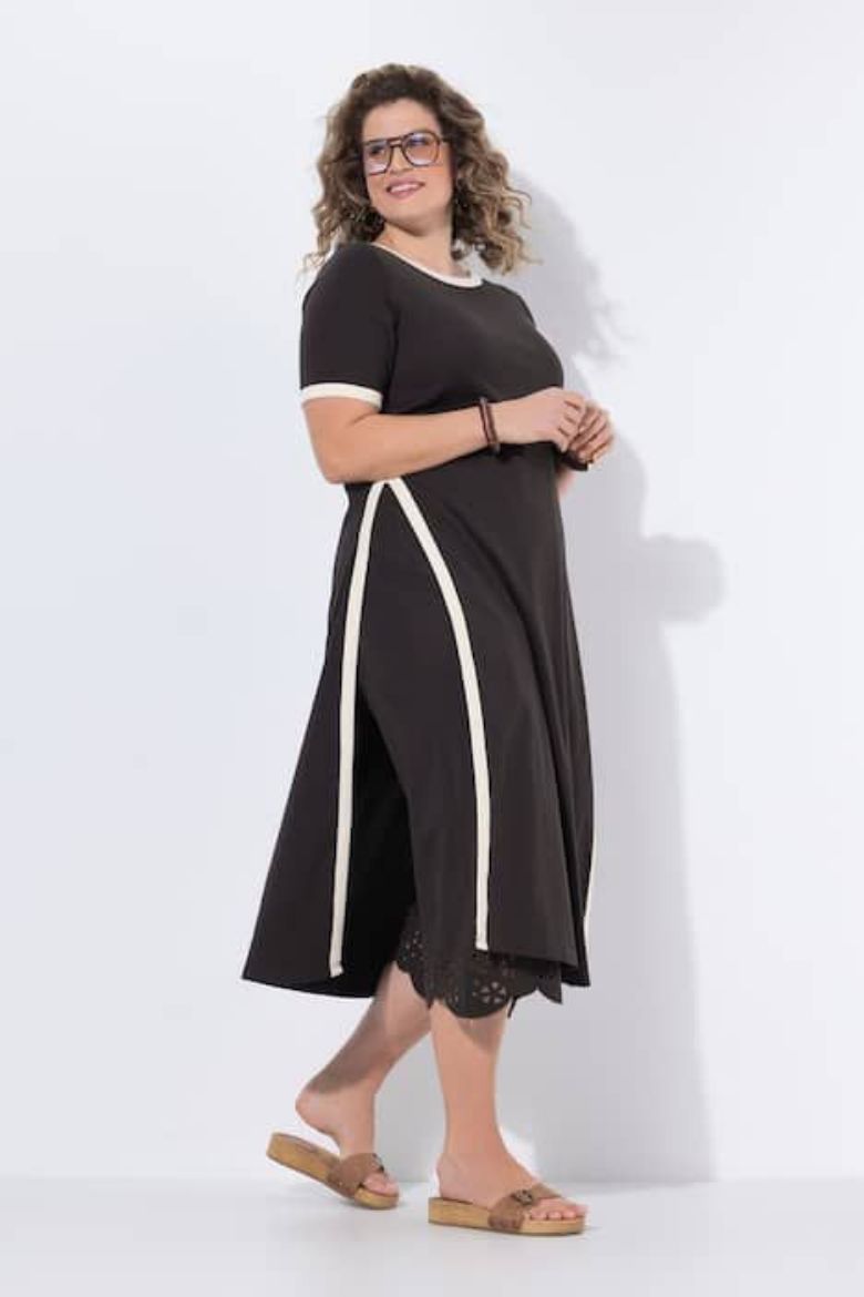 Moda za polnejše Haljina bez rukava s ukrasnim obrubom plus velikost, xxl, Ulla Popken in Johann Popken (JP1880)