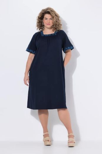 Moda za polnejše Haljina midi kratkih rukava plus velikost, xxl, Ulla Popken in Johann Popken (JP1880)