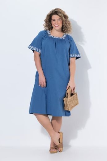 Moda za polnejše Haljina midi kratkih rukava plus velikost, xxl, Ulla Popken in Johann Popken (JP1880)