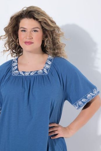 Moda za polnejše Haljina midi kratkih rukava plus velikost, xxl, Ulla Popken in Johann Popken (JP1880)