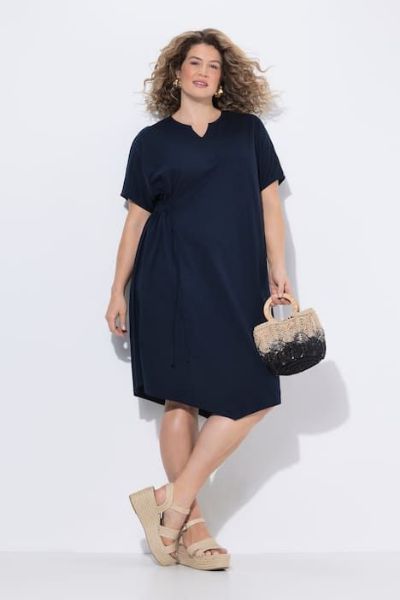 Slika Haljina midi kratkih rukava pamučna