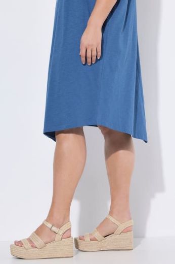 Moda za polnejše Haljina midi kratkih rukava pamučna plus velikost, xxl, Ulla Popken in Johann Popken (JP1880)