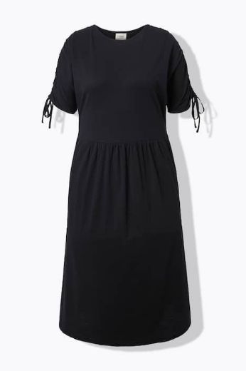 Moda za polnejše Haljina midi kratkih rukava s ukrasima pamučna plus velikost, xxl, Ulla Popken in Johann Popken (JP1880)