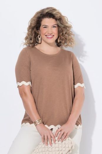 Moda za polnejše Majica kratkih rukava pamučna plus velikost, xxl, Ulla Popken in Johann Popken (JP1880)