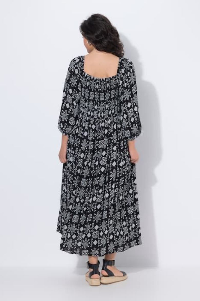 Moda za polnejše Haljina midi 3/4 rukavi plus velikost, xxl, Ulla Popken in Johann Popken (JP1880)