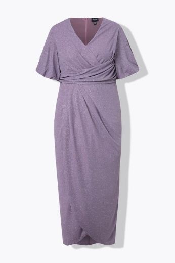 Moda za polnejše Haljina maxi kratkih rukava omotanog izgleda plus velikost, xxl, Ulla Popken in Johann Popken (JP1880)