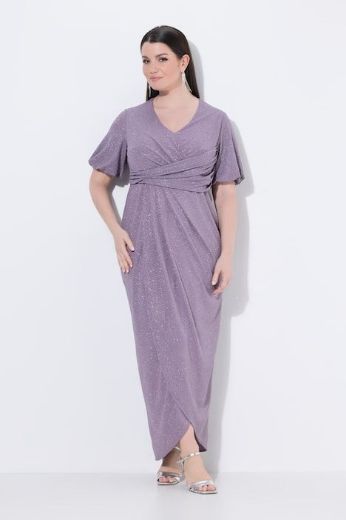 Moda za polnejše Haljina maxi kratkih rukava omotanog izgleda plus velikost, xxl, Ulla Popken in Johann Popken (JP1880)