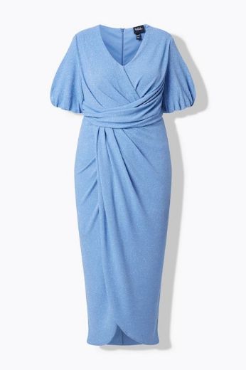 Moda za polnejše Haljina maxi kratkih rukava omotanog izgleda plus velikost, xxl, Ulla Popken in Johann Popken (JP1880)